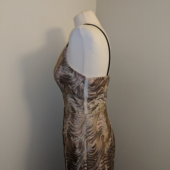 Rose Gold Printed Sheath Dress - Picture 5 of 6